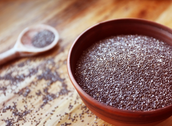 Chia seeds after cleaning